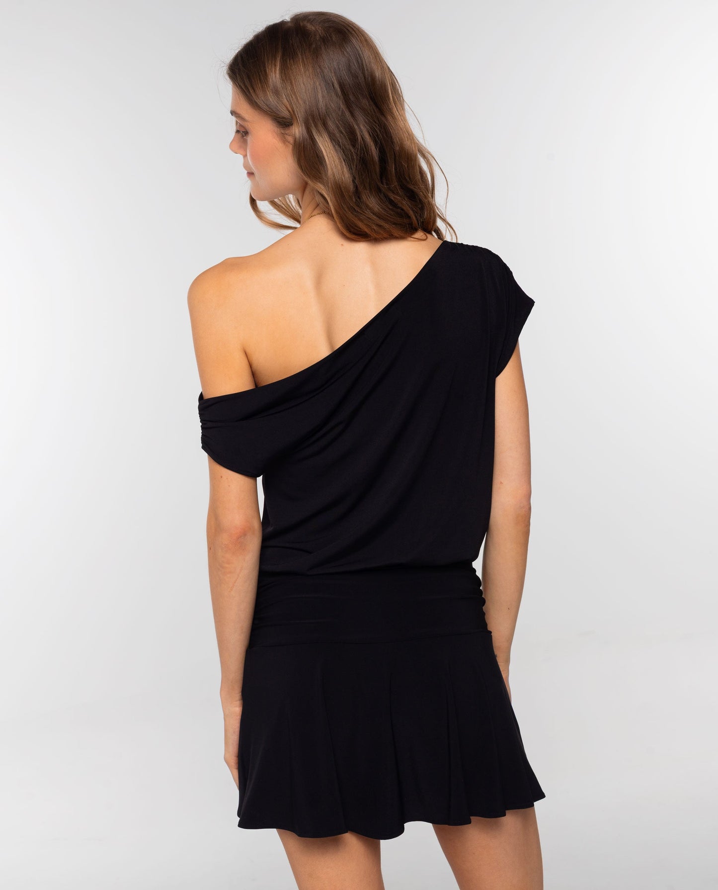 Daniela - Vestito Nero Elegante Donna Romantico e Moderno