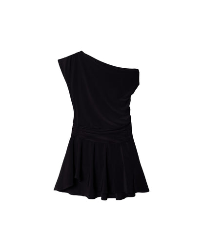Daniela - Vestito Nero Elegante Donna Romantico e Moderno