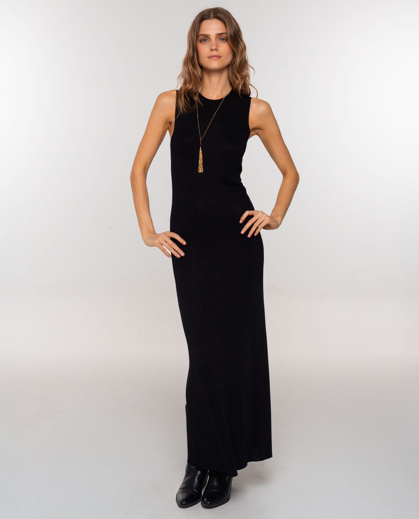 Debora - Vestito Nero Elegante Donna Romantico Serata Evento
