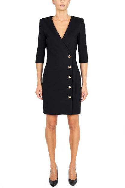 Kenia - Abito Corto Donna Nero Elegante Moderno