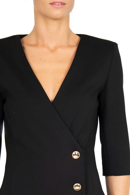 Kenia - Abito Corto Donna Nero Elegante Moderno