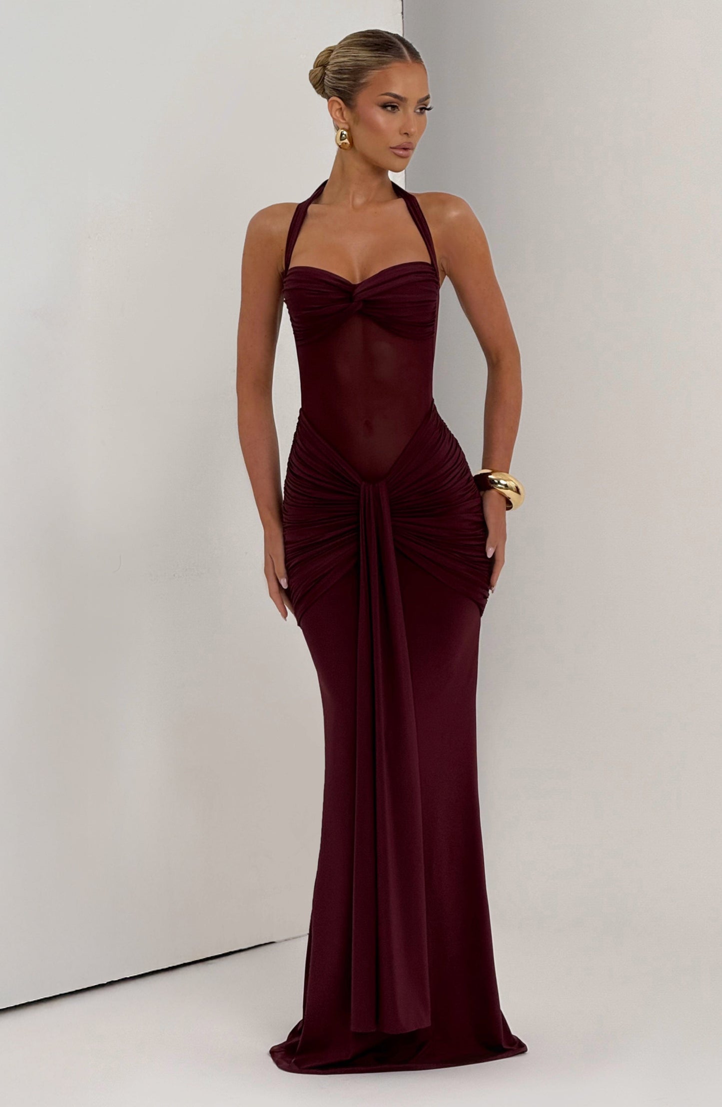 Melissa – Cherry Lacquer Vixen Abito Maxi