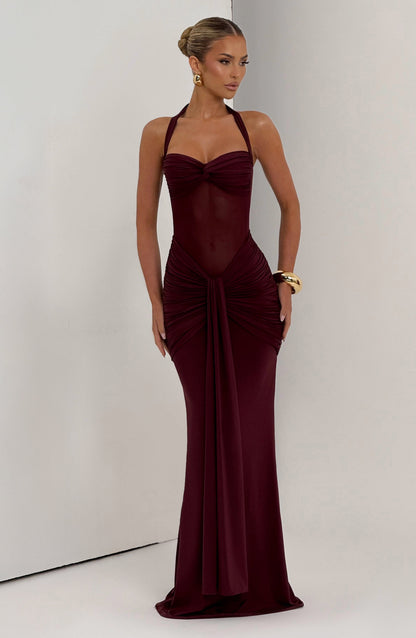 Melissa – Cherry Lacquer Vixen Abito Maxi