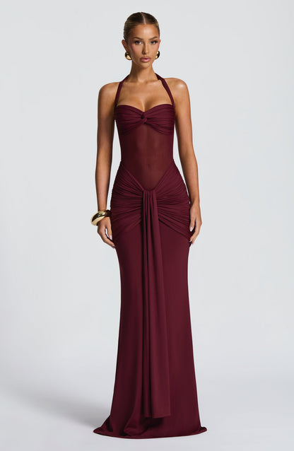 Melissa – Cherry Lacquer Vixen Abito Maxi