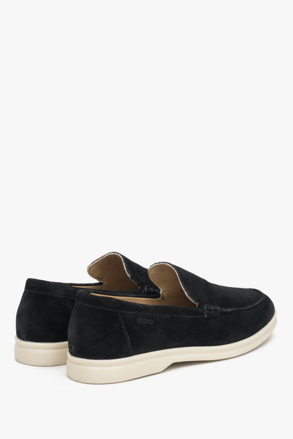Clelia - Women's Black Genuine Velour Loafers Estro ER00113447