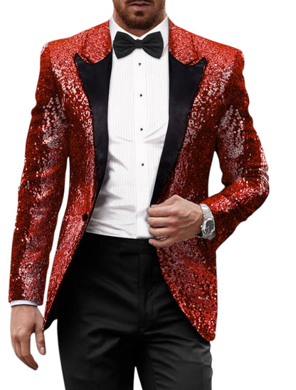 Hugo - Blazer Uomo Retrò con Effetto Glitter