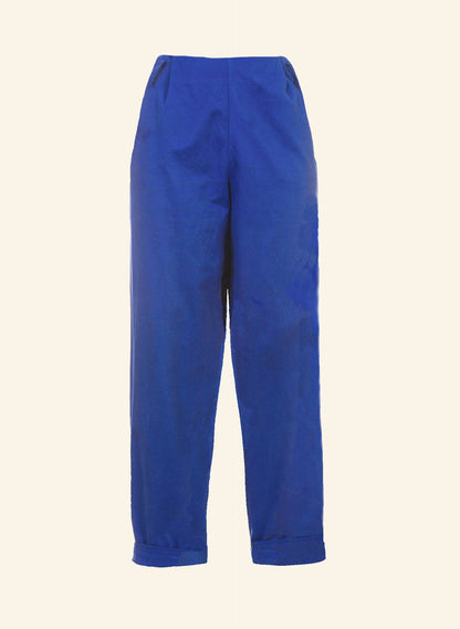Rosaria - Pantaloni Wilma Donna Blu Cobalto Eleganti Moderni