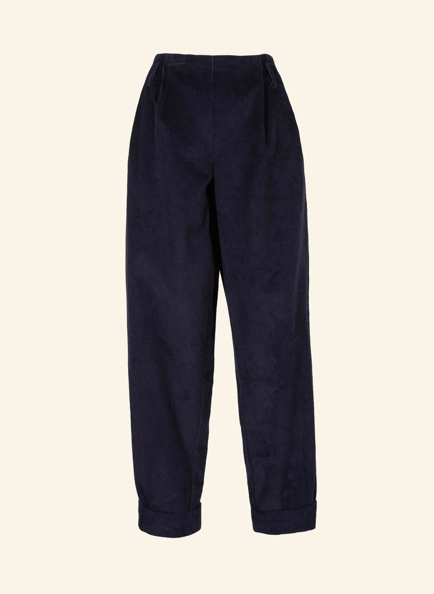 Rosari - Pantaloni Donna Navy a Coste Eleganti Moderni