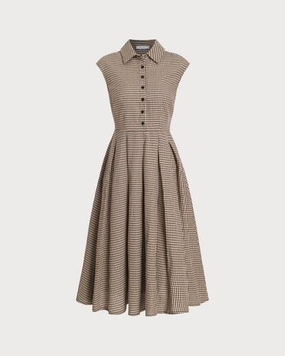 Giada - Abito Midi Donna Elegante Scozzese