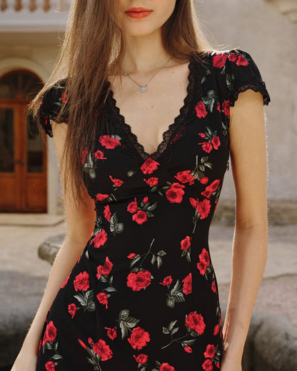 Gloria - Abito Maxi Donna Floreale Elegante