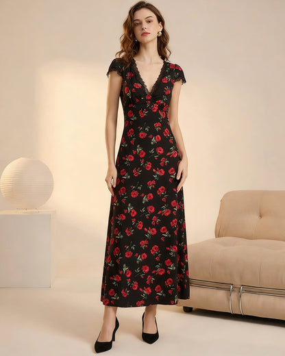 Gloria - Abito Maxi Donna Floreale Elegante