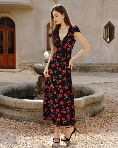 Gloria - Abito Maxi Donna Floreale Elegante