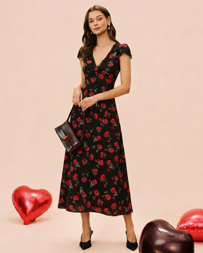 Gloria - Abito Maxi Donna Floreale Elegante