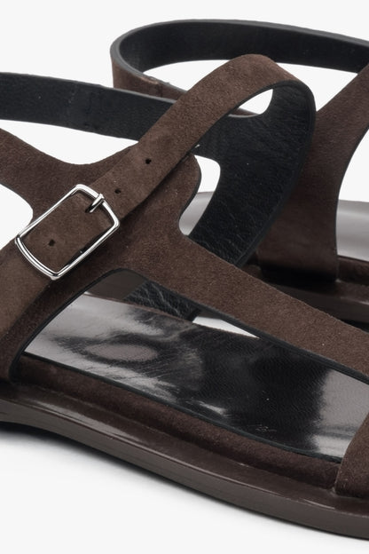 Asia - Sandali Marrone Scuro Con Cinturini Donna