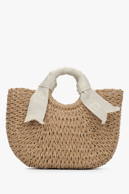 Dafne - Borsa Cestino Intrecciata Beige Donna Elegante