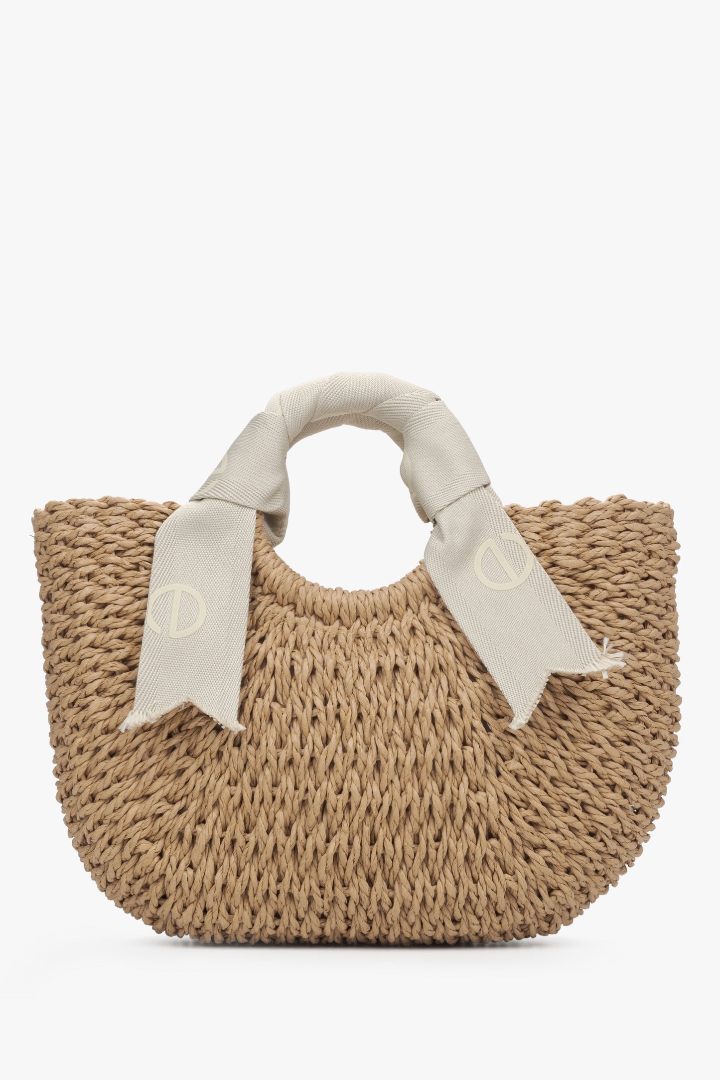 Dafne - Borsa Cestino Intrecciata Beige Donna Elegante