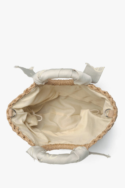 Dafne - Borsa Cestino Intrecciata Beige Donna Elegante