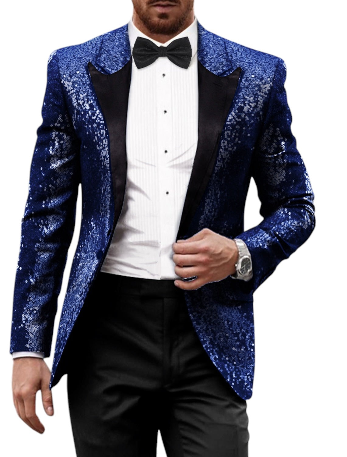 Hugo - Blazer Uomo Retrò con Effetto Glitter